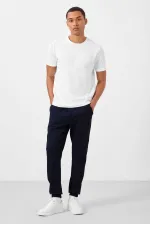 Pantalon chino extensible léger, coupe standard, tissé, Tommylife Wholesale, bleu marine, référence 82176