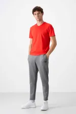 Tommylife Toptan V Yaka Standart Kalıp Basic Erkek T-Shirt 87912 Fiesta