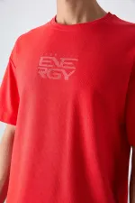 Tommylife Wholesale Crew Neck Oversize Printed Men's T-Shirt 88336 Fiesta