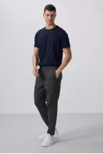 Pantalon chino extensible léger tissé coupe standard Tommylife Wholesale 82175 Anthracite