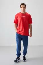 Tommylife Toptan O Yaka Oversize Baskılı Erkek T-Shirt 88358 Fiesta