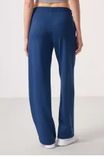 Pantalon palazzo pour femme Tommylife Wholesale, doux et texturé, avec poches et surpiqûres apparentes - 94670 Parliament