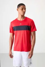 Tommylife Toptan O Yaka Standart Kalıp Aktif Spor Erkek T-Shirt 88398 Kırmızı