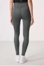 Leggings de performance extensibles en polyester Tommylife Wholesale pour femmes - 94666 Kaki