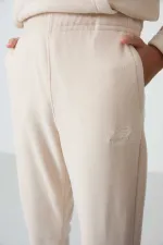 Ensemble de survêtement en polaire à col montant Tommylife Wholesale Serverer Boy, beige, référence 11218