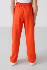 Pantalon de survêtement Tommylife Wholesale pour filles de 7 à 15 ans, coupe standard, jambes larges, référence 75144, orange.