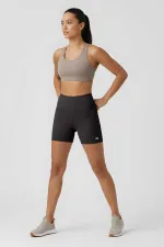 Leggings courts motardes taille haute slim anthracite pour femmes Tommlife Wholesale - 91017