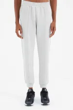 Tommylife Toptan Taş Bağcıklı Ön Dikiş Detaylı Standart Kalıp Erkek Eşofman Alt - 84994