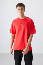 Tommylife Wholesale Crew Neck Oversize Printed Men's T-Shirt 88325 Fiesta