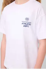 T-shirt basique Tommylife en coton, col rond, coupe oversize, blanc, référence 75178.