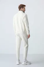 Tommylife Toptan Hugo Rahat Kalıp Jogger Erkek Eşofman Takım 85198 Bej