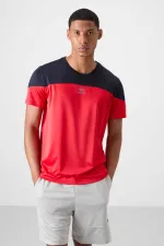 Tommylife Toptan O Yaka Standart Kalıp Aktif Spor Erkek T-Shirt 88386 Kırmızı