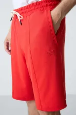 Tommylife Toptan Comfort Fit Basic Erkek Şort 81277 Fiesta
