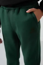 Pantalon de jogging Tommylife Wholesale pour garçon, coupe standard, vert pin, référence 11224