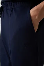 Tommylife Toptan Comfort Fit Nakışlı Erkek Jogger Eşofman Alt 82123 İndigo