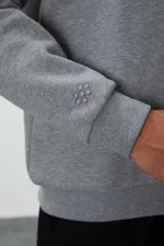 Sweat-shirt basique Tommylife à col rond et coupe décontractée pour homme, gris chiné, référence 88418