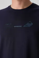 Tommylife Toptan O Yaka Oversize Baskılı Erkek T-Shirt 88330 Lacivert