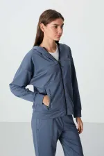 Survêtement à capuche pour femme Tommylife, modèle standard, vente en gros, 95306, pétrole