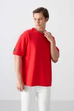 Tommylife Toptan O Yaka Oversize Basic Erkek T-Shirt 88339 Fiesta