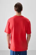 Tommylife Toptan O Yaka Oversize Baskılı Erkek T-Shirt 88358 Fiesta