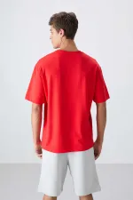 Tommylife Toptan O Yaka Oversize Baskılı Erkek T-Shirt 88331 Fiesta