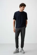 Tommylife Toptan O Yaka Oversize Baskılı Erkek T-Shirt 88369 Lacivert