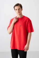 Tommylife Wholesale Crew Neck Oversize Printed Men's T-Shirt 88326 Fiesta