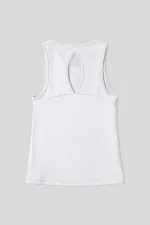 Débardeur de sport blanc Tommylife pour femme, coupe standard, dos croisé - 97296