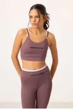 Tommylife Wholesale High Waist Slim Fit Women's Bustier and Leggings Set 95333 Rose Pink