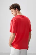 Tommylife Wholesale Crew Neck Oversize Printed Men's T-Shirt 88356 Fiesta