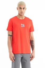 Tommylife Toptan Miles O Yaka Standart Kalıp Baskılı Erkek T-Shirt 88222 Fiesta
