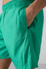 Tommylife Toptan Yeşil Belden Lastikli Standart Kalıp Erkek Deniz Şortu - 81237
