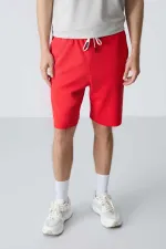 Tommylife Toptan Comfort Fit Basic Erkek Şort 81275 Fiesta