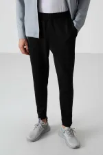 Tommylife Toptan Bran Standart Kalıp Scuba Basic Erkek Eşofman Takım 85199 Gri - Siyah