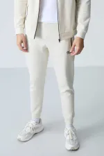 Tommylife Toptan Hugo Rahat Kalıp Jogger Erkek Eşofman Takım 85198 Bej