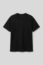 T-shirt homme noir Tommylife Wholesale, coupe confortable, souple et respirant - 88495