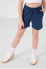 Ensemble short basique pour fille Tommylife en coton doux texturé, coupe standard, référence 75184, couleur écru, Parlement