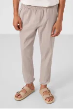 Pantalon chino extensible léger, coupe standard, tissé, Tommylife Wholesale, couleur pierre (réf. 82176).