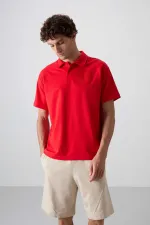 Tommylife Wholesale Polo Collar Oversize Printed Men's T-Shirt 88347 Fiesta