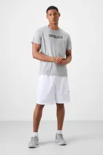 Tommylife Toptan O Yaka Standart Kalıp Aktif Spor Erkek T-Shirt 88385 Gri