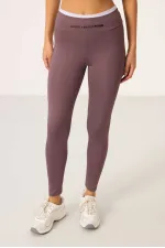 Tommylife Wholesale High Waist Slim Fit Women's Bustier and Leggings Set 95333 Rose Pink