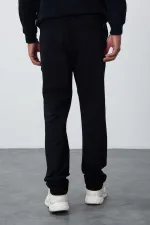 Pantalon de survêtement bleu marine pour homme Tommylife Wholesale, avec cordon de serrage, poches, coupe standard et jambes classiques - 84682