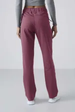 Pantalon de survêtement Tommylife Wholesale Soft Cherry pour femme, avec poches zippées, coupe confortable et jambes classiques - 94195