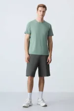 Tommylife Toptan Comfort Fit Basic Erkek Şort 81277 Haki