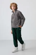 Pantalon de jogging en polaire Tommylife Wholesale pour garçon, coupe standard, vert pin, référence 11220