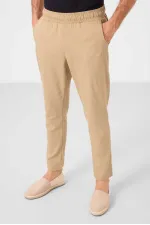 Pantalon chino extensible léger, coupe standard, tissé, Tommylife Wholesale, beige foncé, référence 82177