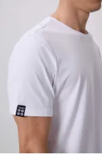 T-shirt basique Tommylife Wholesale à col rond et coupe standard pour homme, référence 87911, blanc