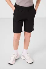 Ensemble short chino garçon Tommylife Wholesale en coton léger et extensible, coupe oversize, noir, réf. 11278
