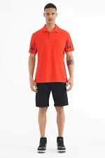 Tommylife Toptan Fiesta Kol Baskı Detaylı Polo Yaka Standart Form Erkek T-Shirt - 88240