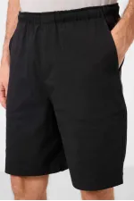 Short chino extensible léger, coupe standard, tissé, Tommylife Wholesale, noir, référence 81291